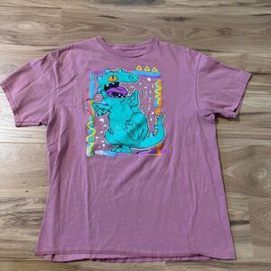 Nickelodeon Dino raptar Cartoon graphic Tee summer retro vibes Size Large